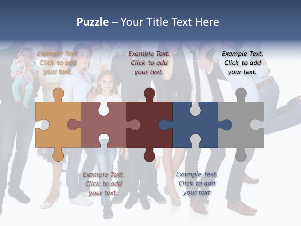 A Group Of People Are Posing For A Picture PowerPoint Template