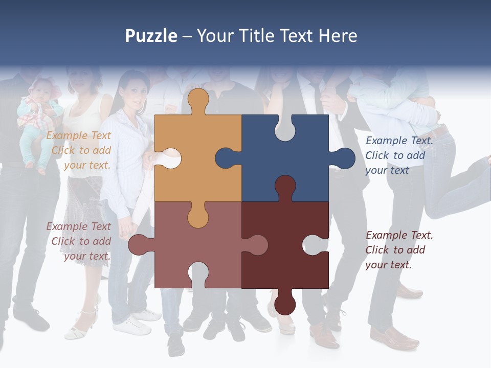 A Group Of People Are Posing For A Picture PowerPoint Template
