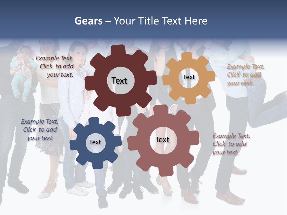 A Group Of People Are Posing For A Picture PowerPoint Template