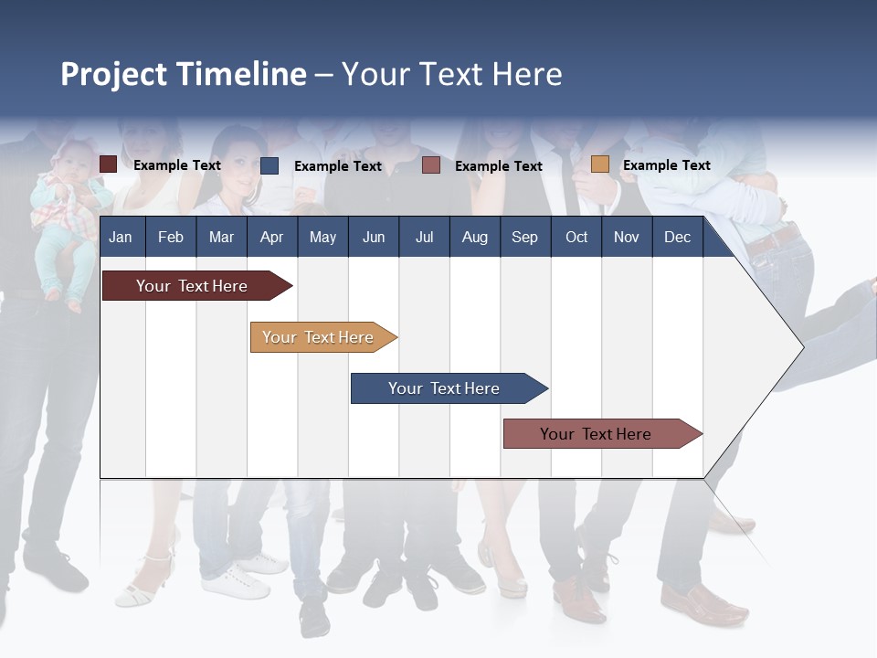 A Group Of People Are Posing For A Picture PowerPoint Template