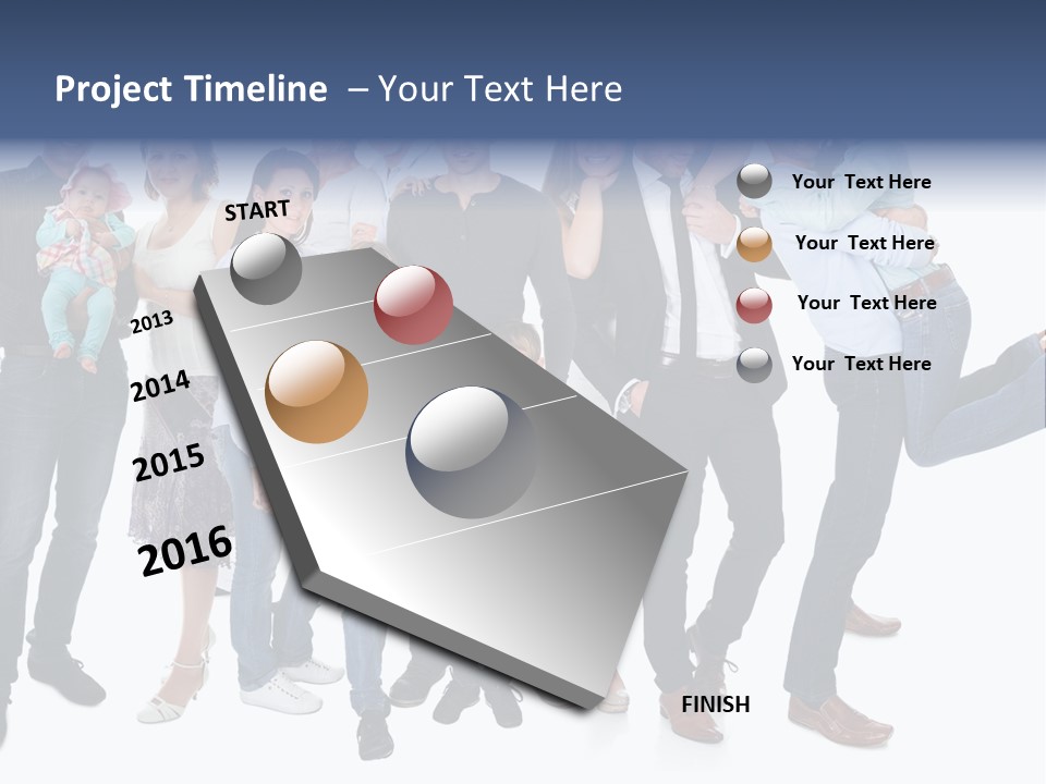 A Group Of People Are Posing For A Picture PowerPoint Template