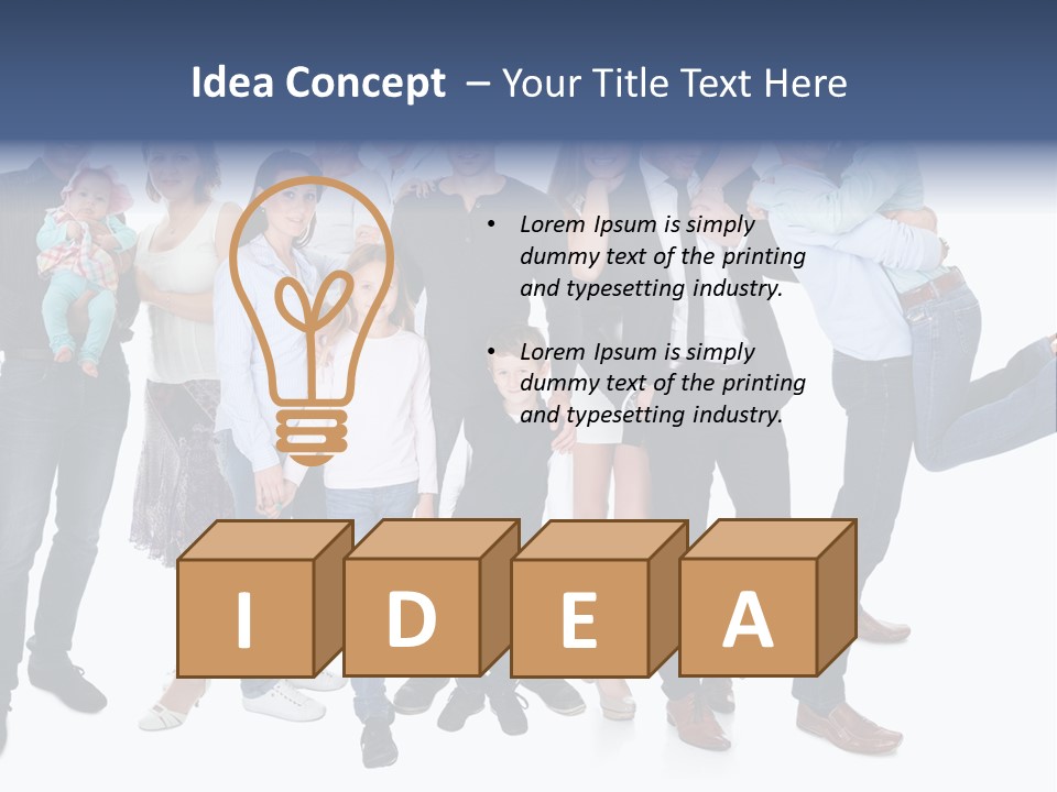 A Group Of People Are Posing For A Picture PowerPoint Template