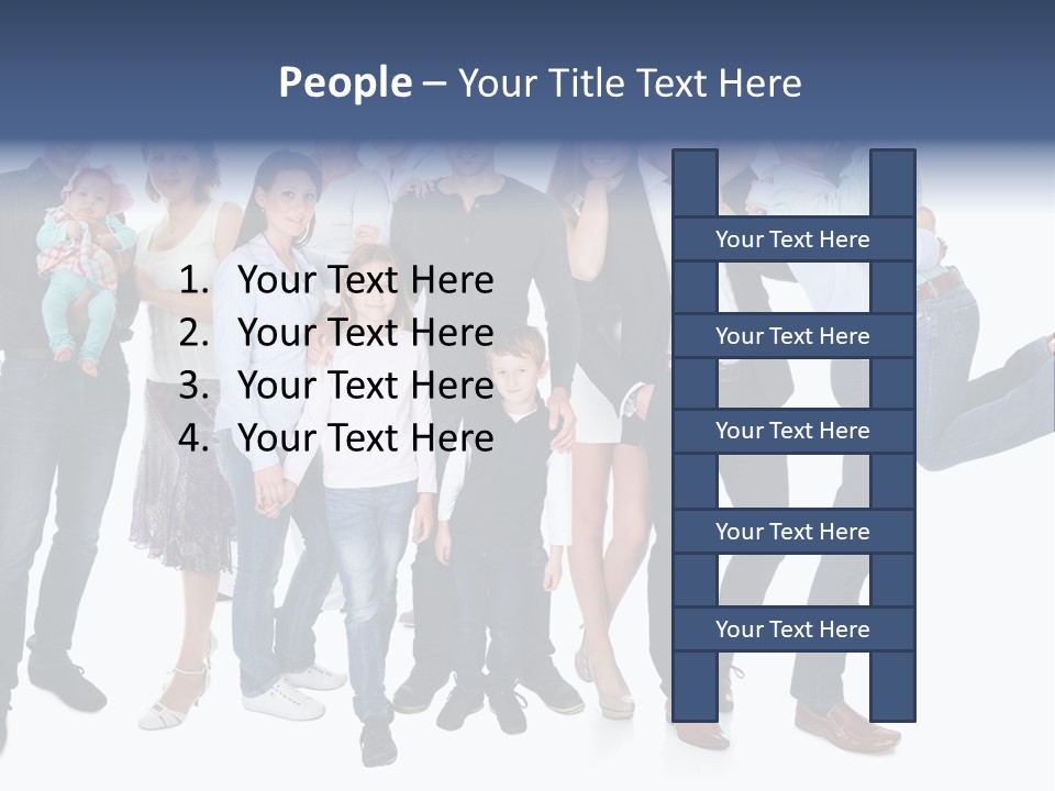 A Group Of People Are Posing For A Picture PowerPoint Template