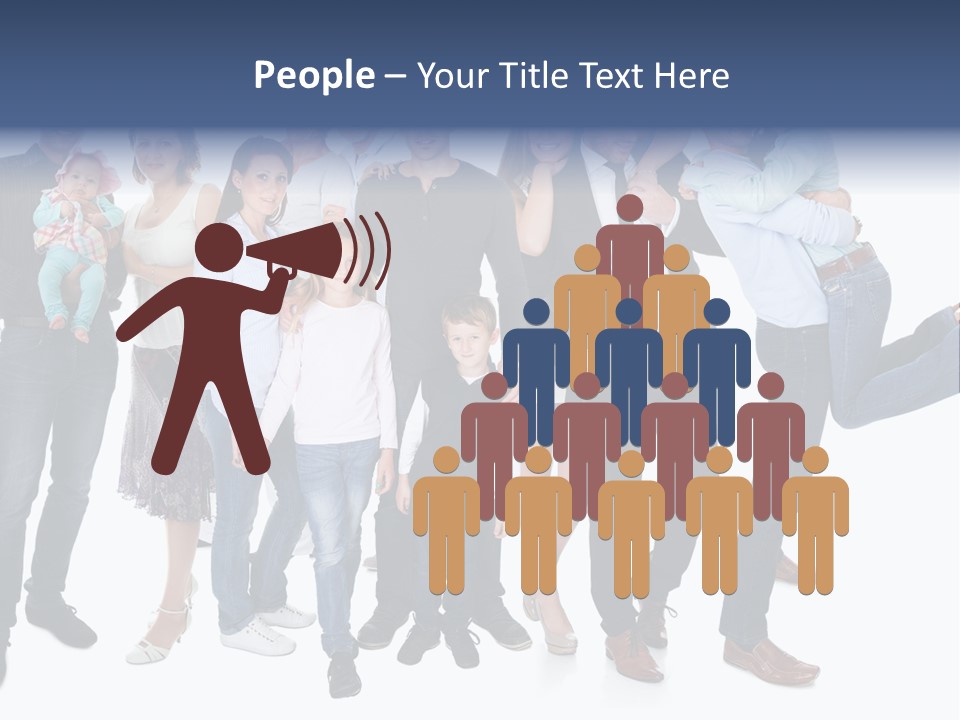 A Group Of People Are Posing For A Picture PowerPoint Template