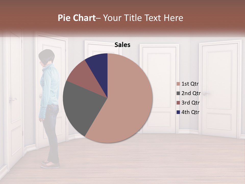 A Person Standing In Front Of A Row Of Doors PowerPoint Template