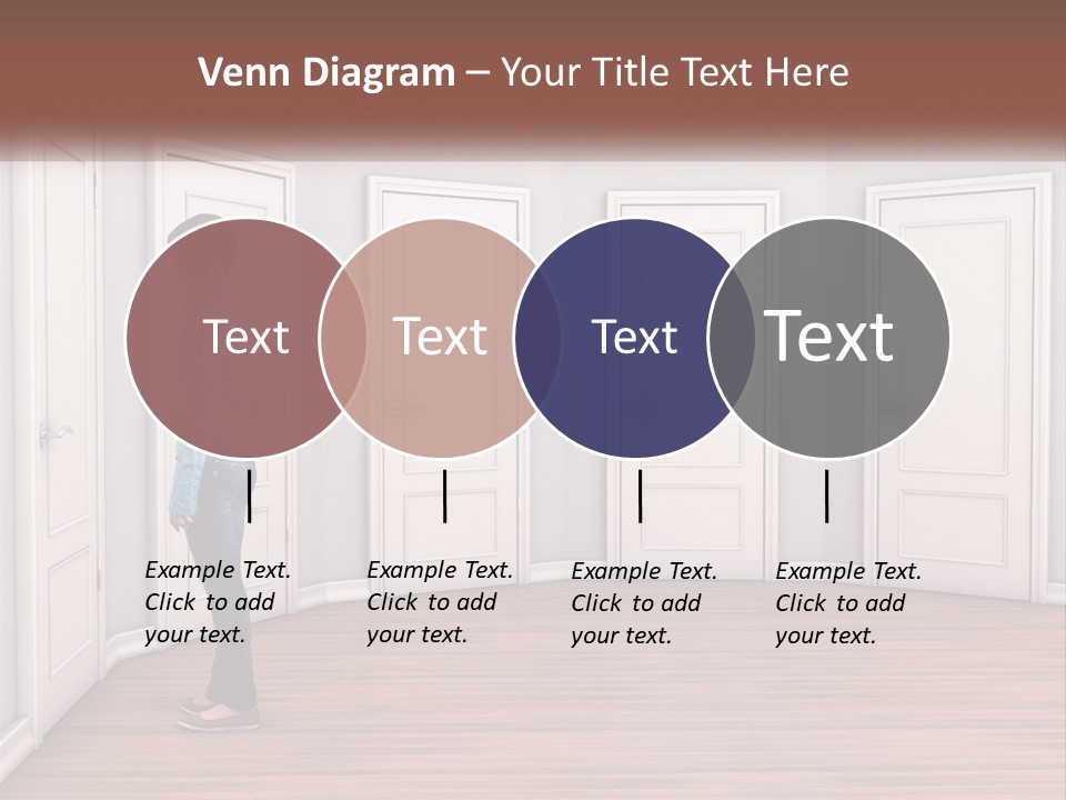 A Person Standing In Front Of A Row Of Doors PowerPoint Template