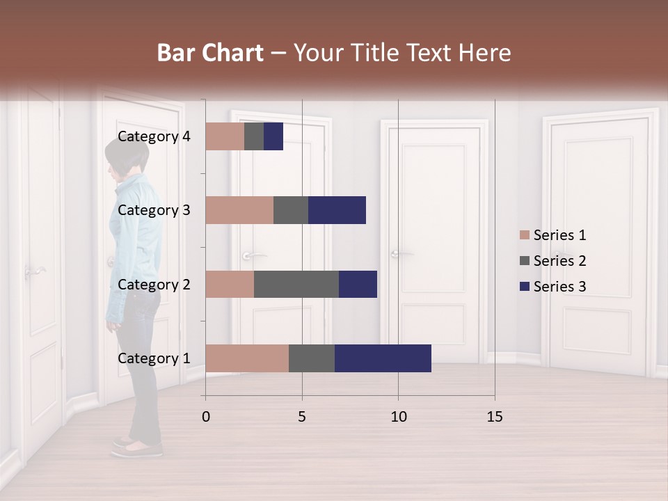 A Person Standing In Front Of A Row Of Doors PowerPoint Template