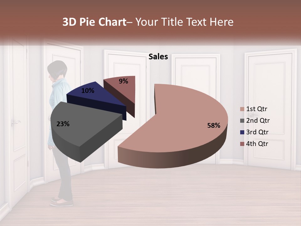 A Person Standing In Front Of A Row Of Doors PowerPoint Template