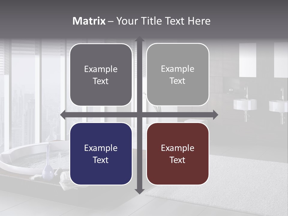 A Bathroom With A Tub, Sink, Toilet And Window PowerPoint Template