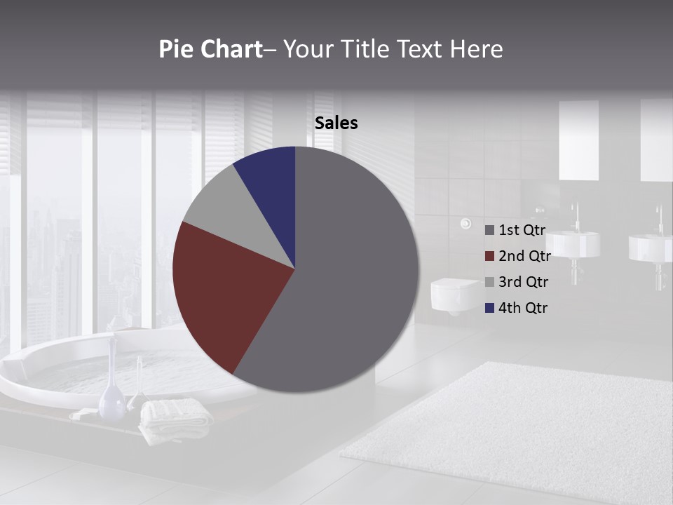 A Bathroom With A Tub, Sink, Toilet And Window PowerPoint Template