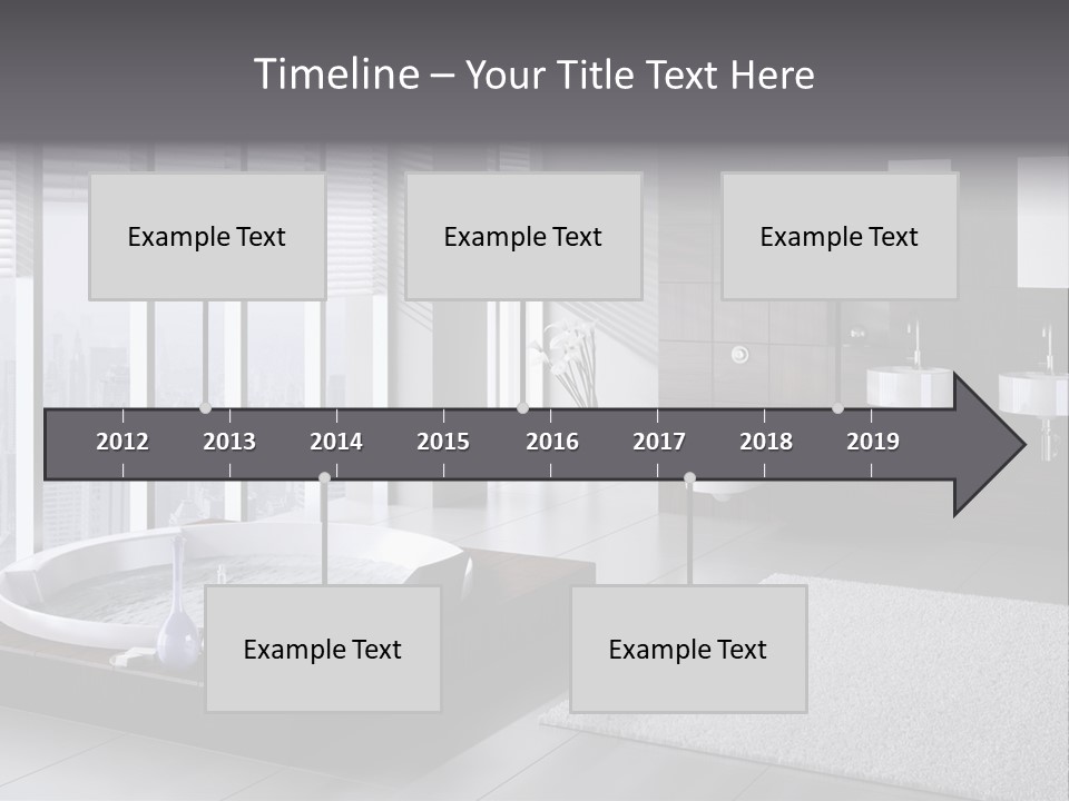 A Bathroom With A Tub, Sink, Toilet And Window PowerPoint Template