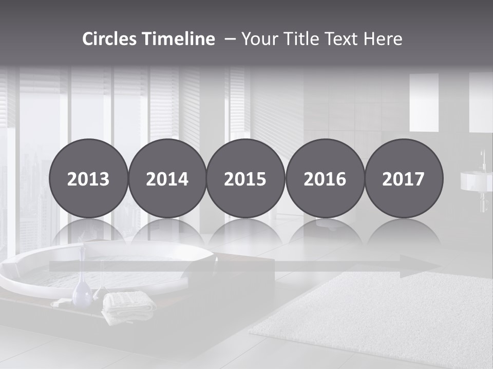 A Bathroom With A Tub, Sink, Toilet And Window PowerPoint Template