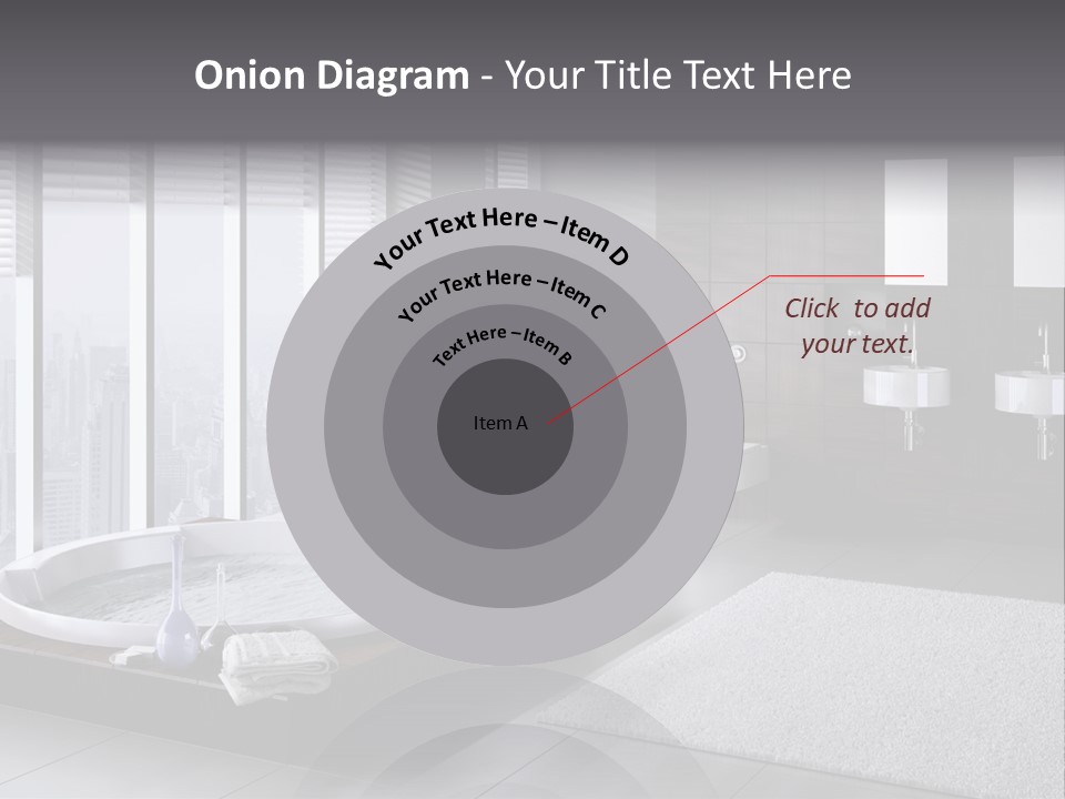 A Bathroom With A Tub, Sink, Toilet And Window PowerPoint Template