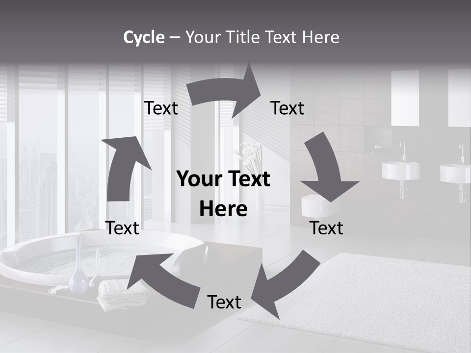 A Bathroom With A Tub, Sink, Toilet And Window PowerPoint Template
