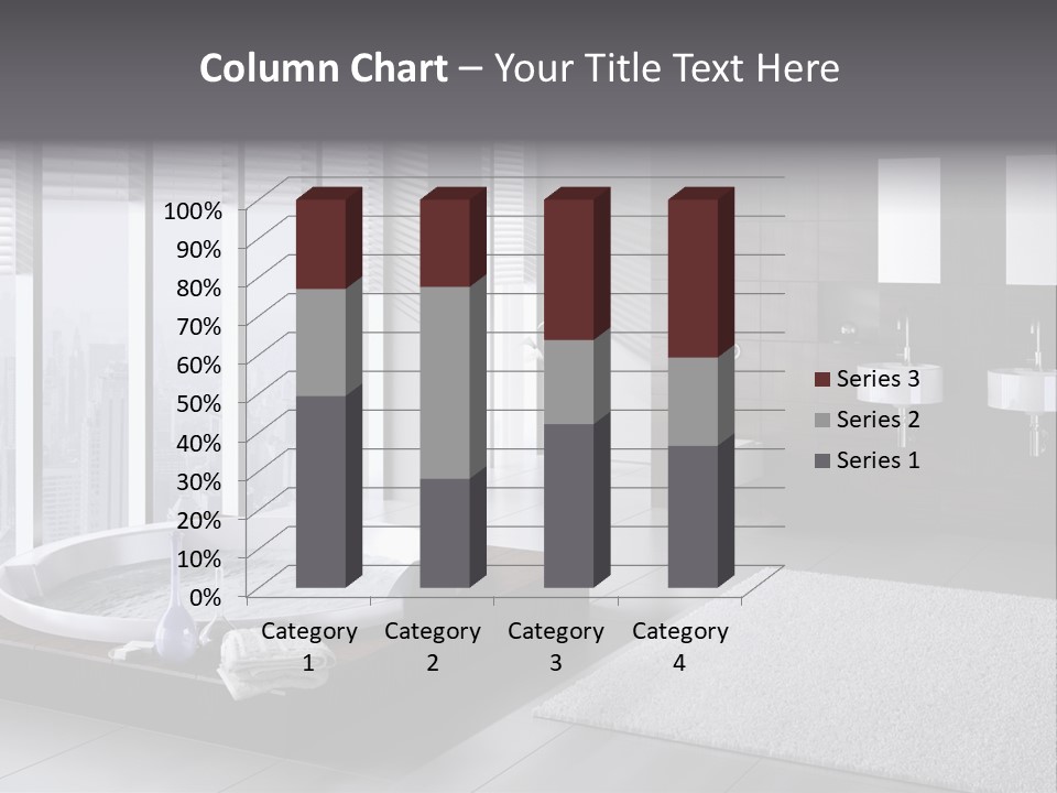 A Bathroom With A Tub, Sink, Toilet And Window PowerPoint Template