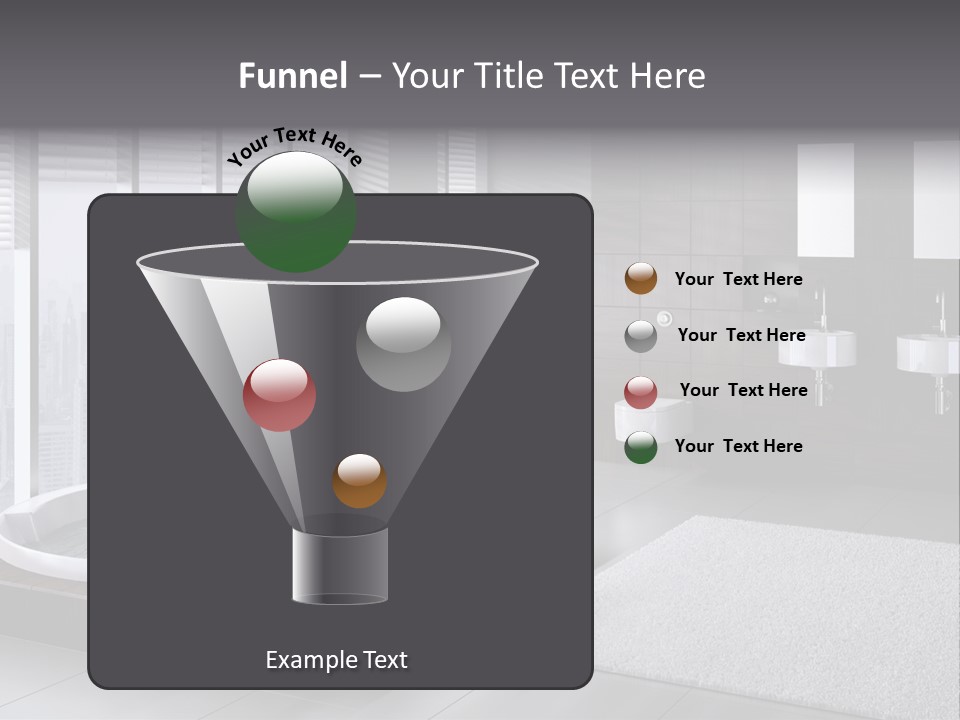 A Bathroom With A Tub, Sink, Toilet And Window PowerPoint Template