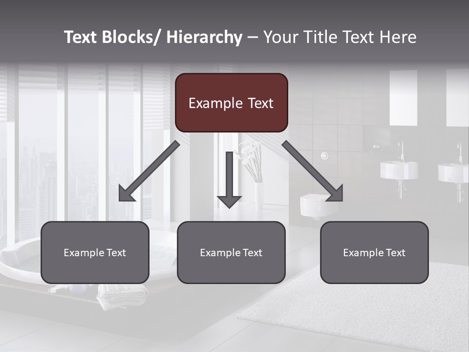 A Bathroom With A Tub, Sink, Toilet And Window PowerPoint Template