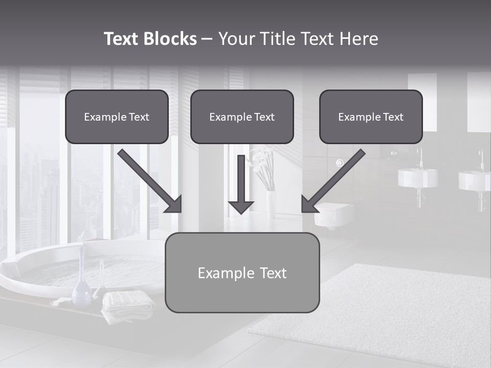 A Bathroom With A Tub, Sink, Toilet And Window PowerPoint Template