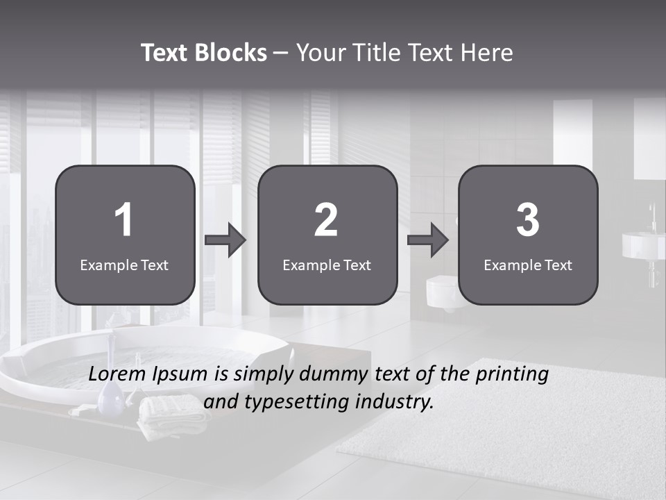 A Bathroom With A Tub, Sink, Toilet And Window PowerPoint Template