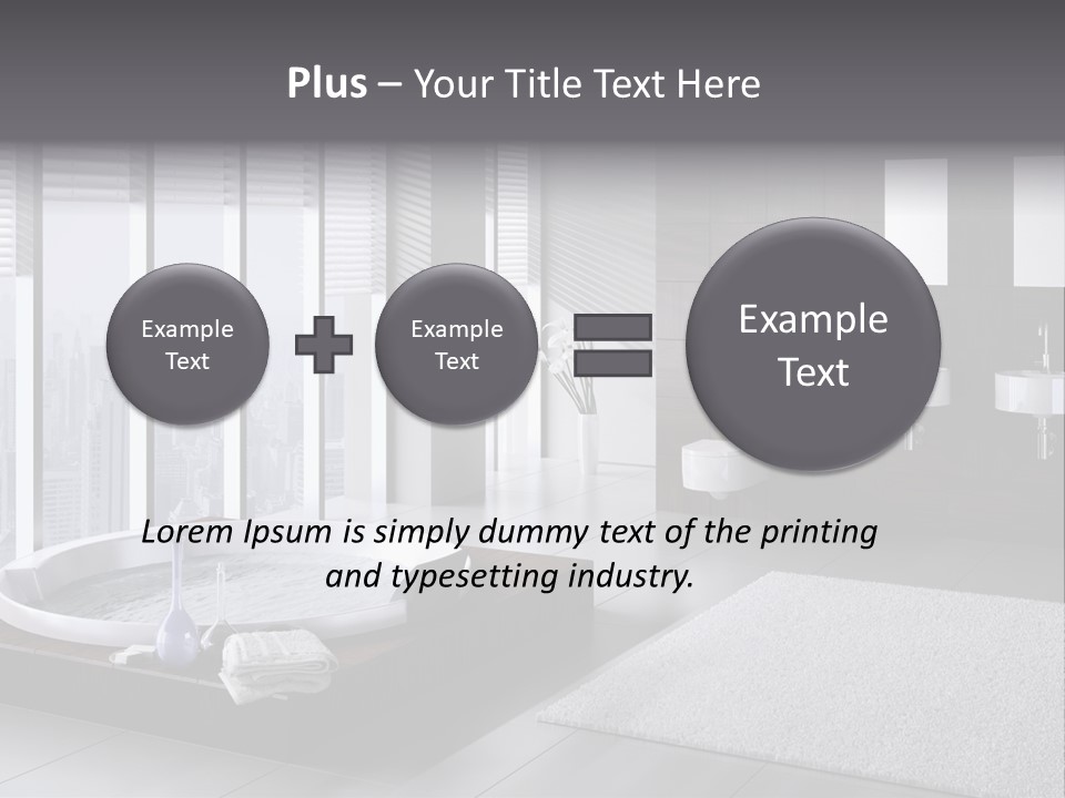 A Bathroom With A Tub, Sink, Toilet And Window PowerPoint Template