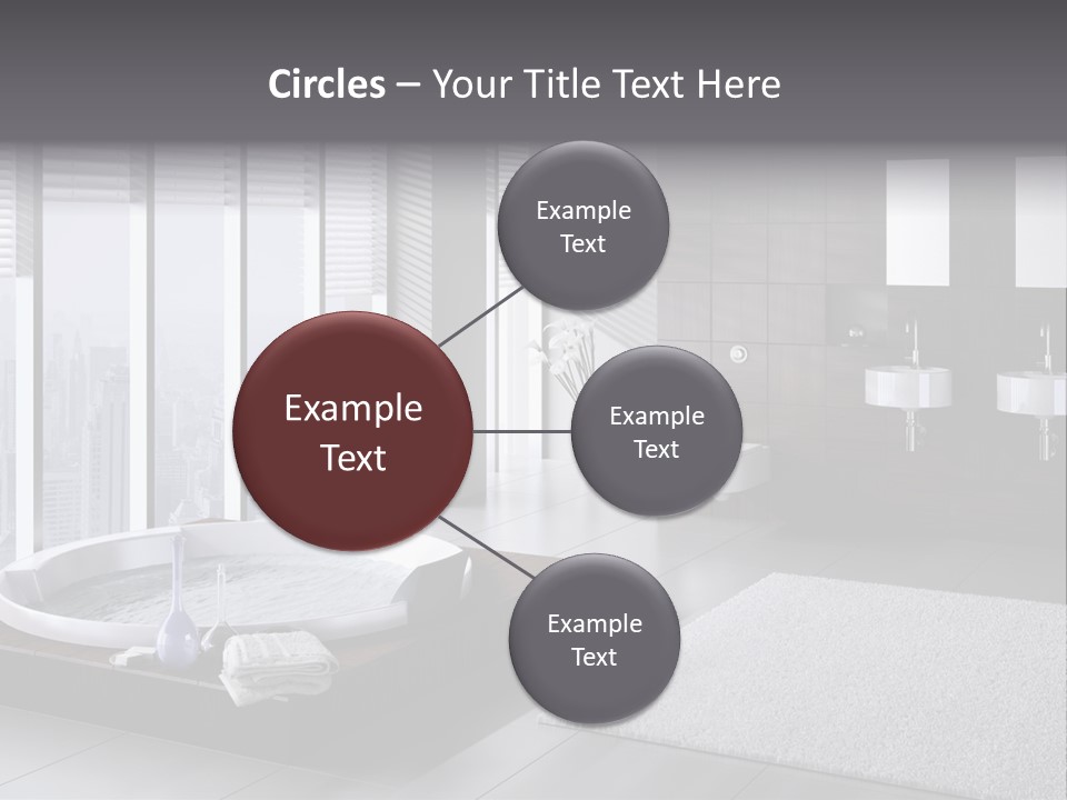 A Bathroom With A Tub, Sink, Toilet And Window PowerPoint Template