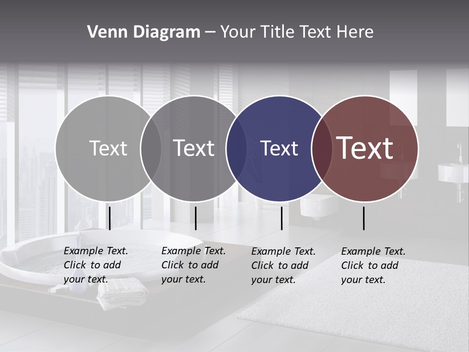 A Bathroom With A Tub, Sink, Toilet And Window PowerPoint Template