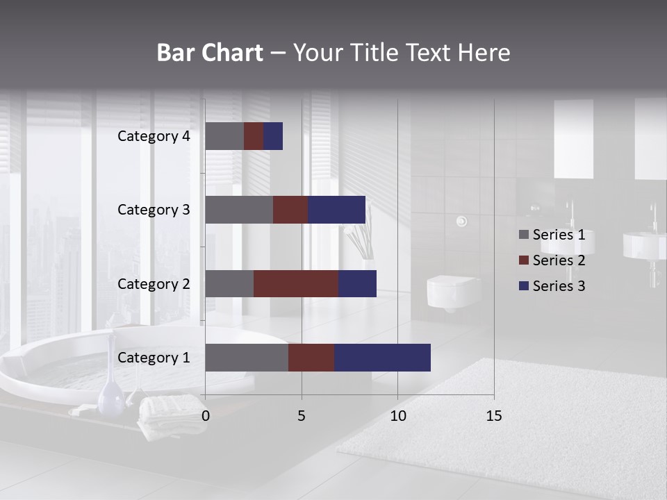 A Bathroom With A Tub, Sink, Toilet And Window PowerPoint Template