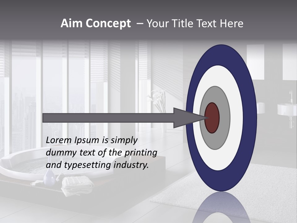 A Bathroom With A Tub, Sink, Toilet And Window PowerPoint Template