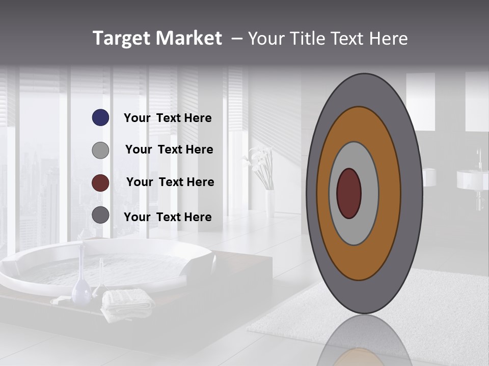 A Bathroom With A Tub, Sink, Toilet And Window PowerPoint Template