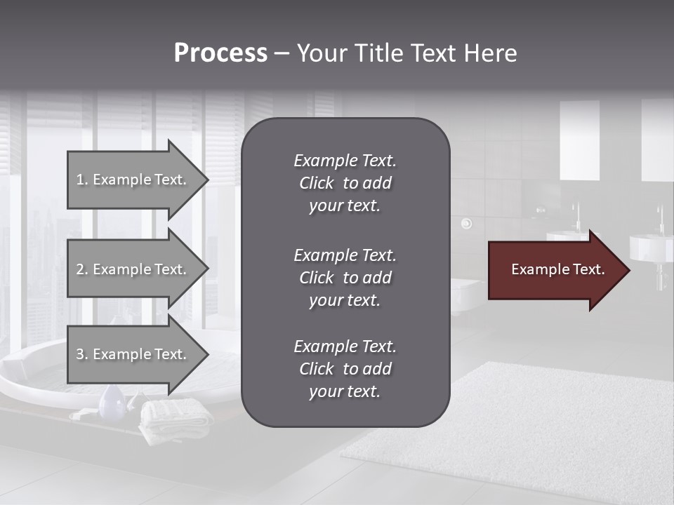 A Bathroom With A Tub, Sink, Toilet And Window PowerPoint Template