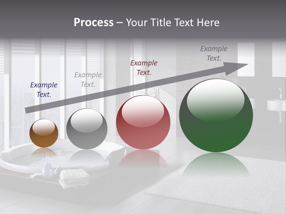 A Bathroom With A Tub, Sink, Toilet And Window PowerPoint Template