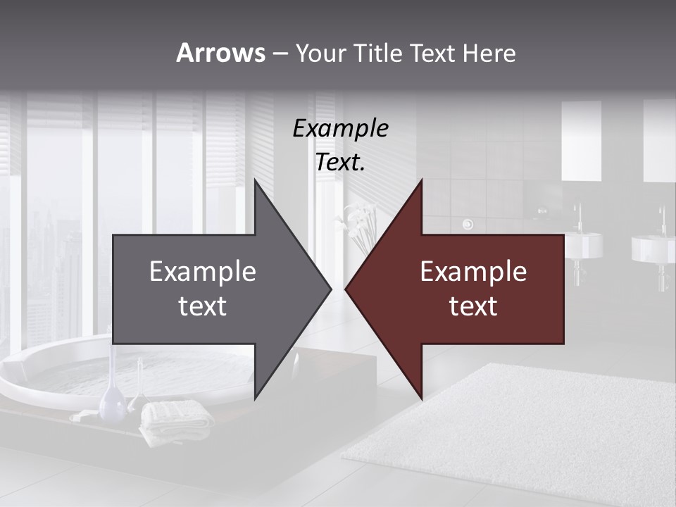 A Bathroom With A Tub, Sink, Toilet And Window PowerPoint Template