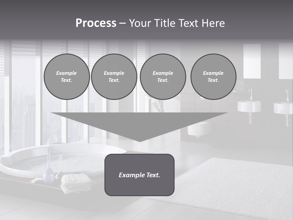A Bathroom With A Tub, Sink, Toilet And Window PowerPoint Template
