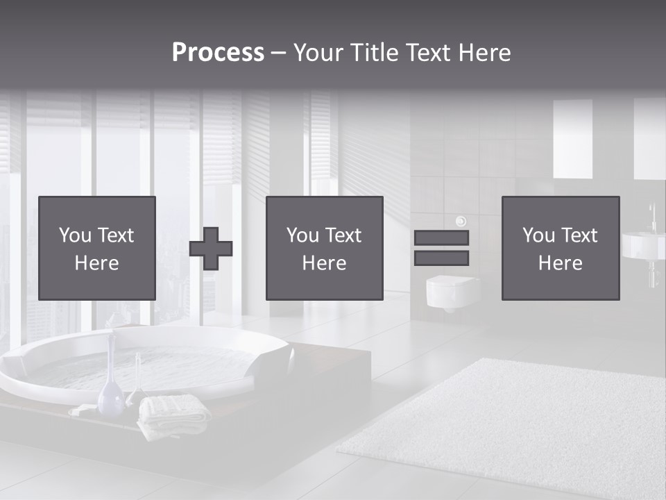 A Bathroom With A Tub, Sink, Toilet And Window PowerPoint Template
