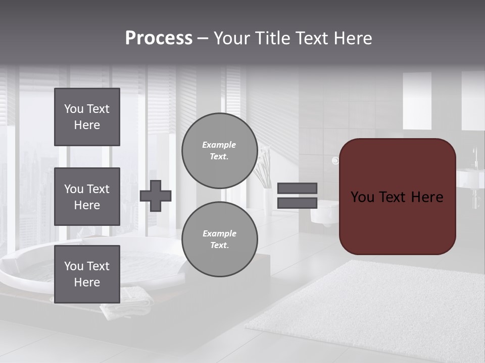 A Bathroom With A Tub, Sink, Toilet And Window PowerPoint Template