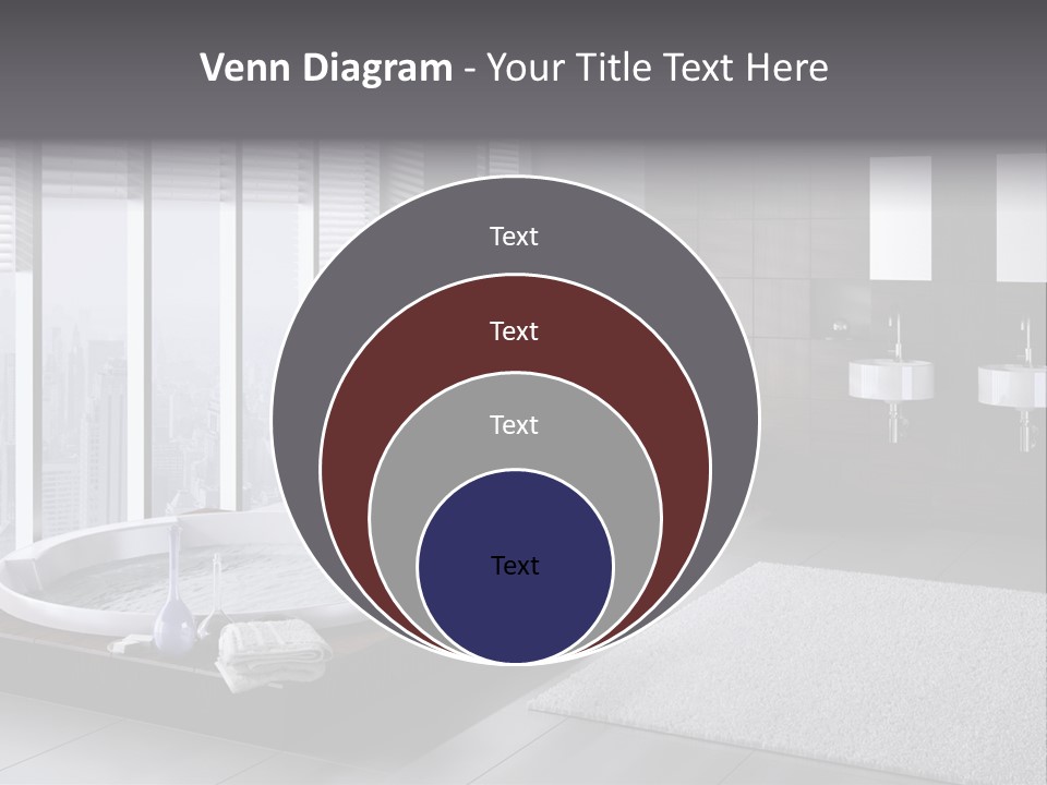 A Bathroom With A Tub, Sink, Toilet And Window PowerPoint Template
