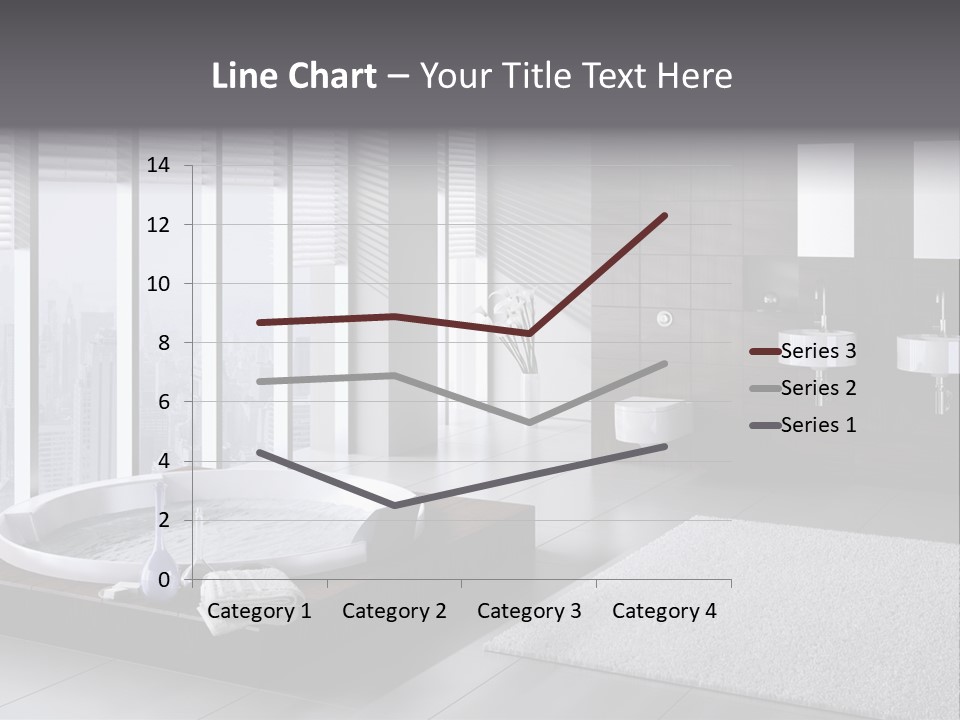 A Bathroom With A Tub, Sink, Toilet And Window PowerPoint Template