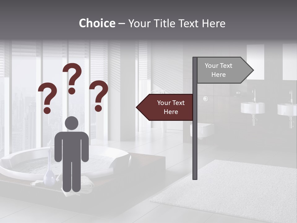 A Bathroom With A Tub, Sink, Toilet And Window PowerPoint Template