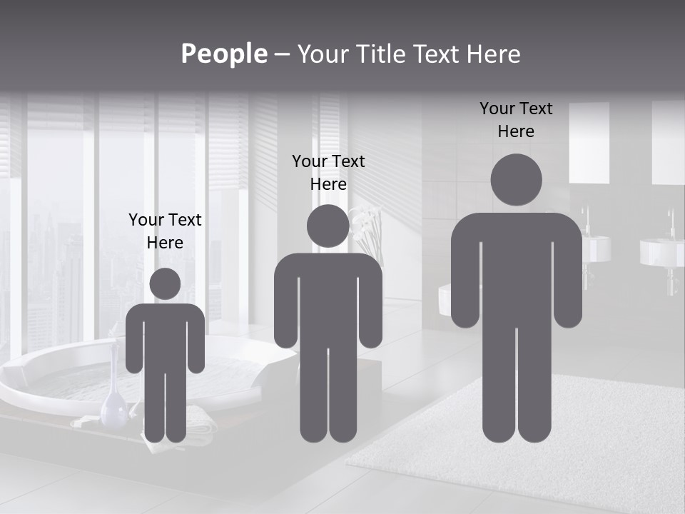 A Bathroom With A Tub, Sink, Toilet And Window PowerPoint Template