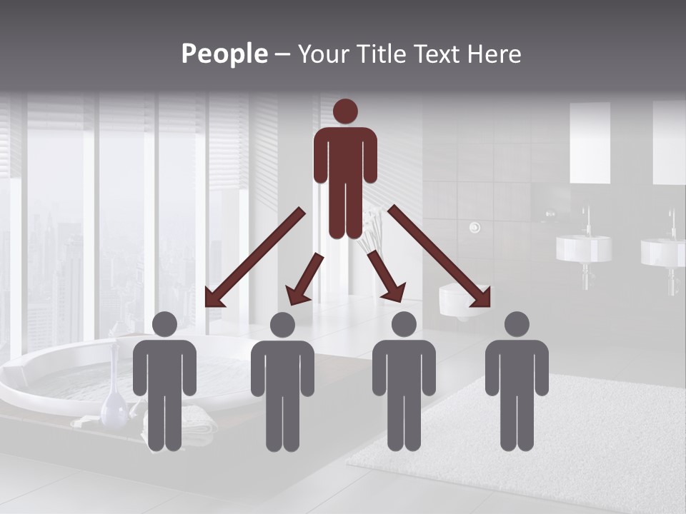 A Bathroom With A Tub, Sink, Toilet And Window PowerPoint Template
