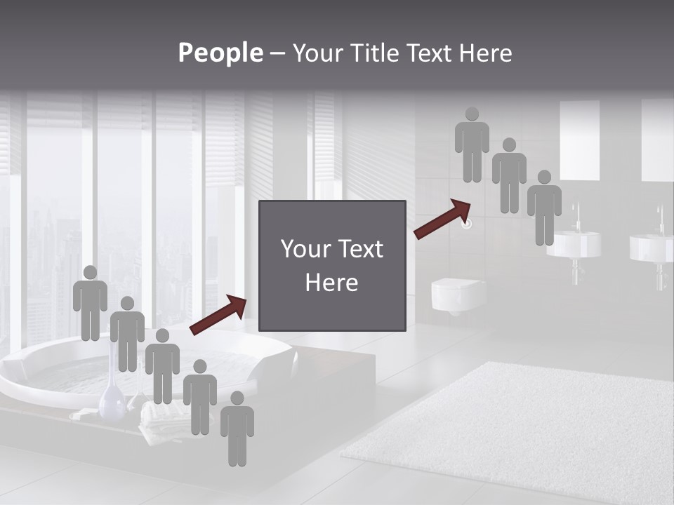 A Bathroom With A Tub, Sink, Toilet And Window PowerPoint Template