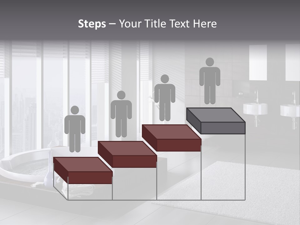 A Bathroom With A Tub, Sink, Toilet And Window PowerPoint Template