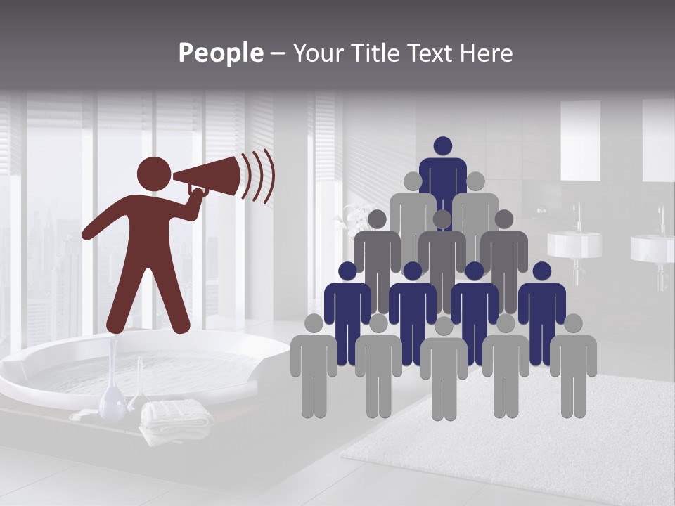 A Bathroom With A Tub, Sink, Toilet And Window PowerPoint Template
