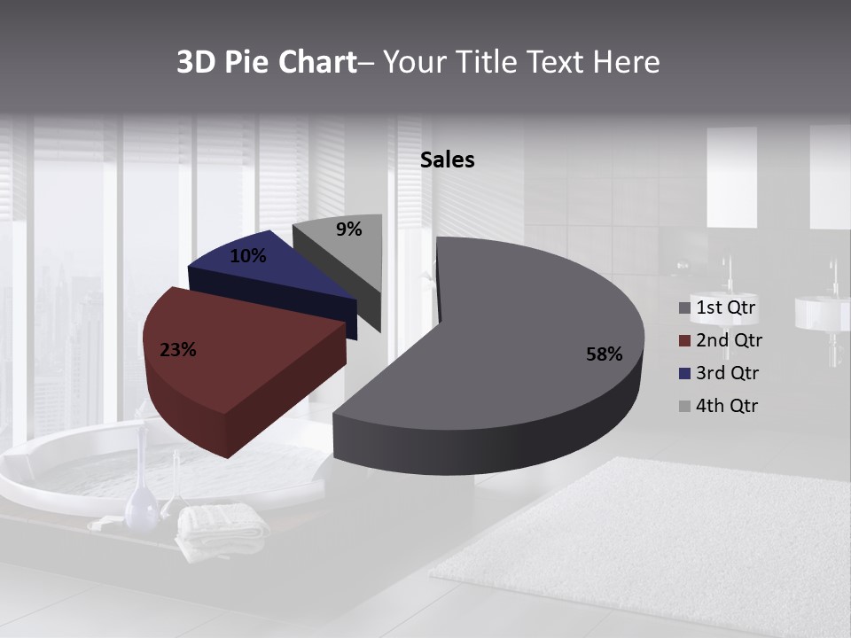 A Bathroom With A Tub, Sink, Toilet And Window PowerPoint Template