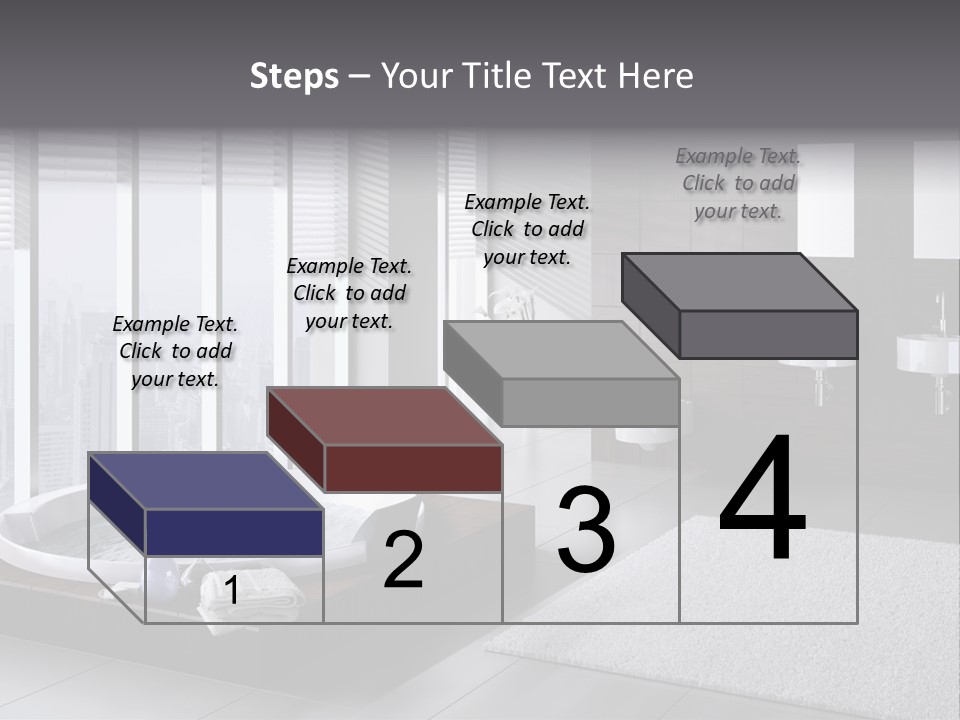 A Bathroom With A Tub, Sink, Toilet And Window PowerPoint Template