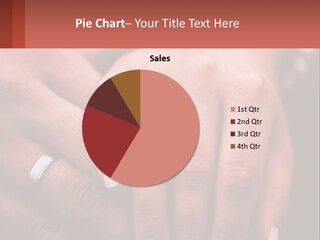 Two People Holding Hands With Wedding Rings On Their Fingers PowerPoint Template