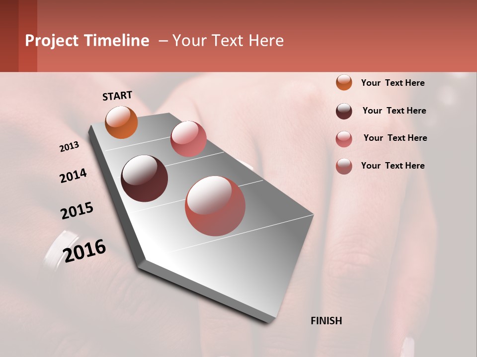 Two People Holding Hands With Wedding Rings On Their Fingers PowerPoint Template