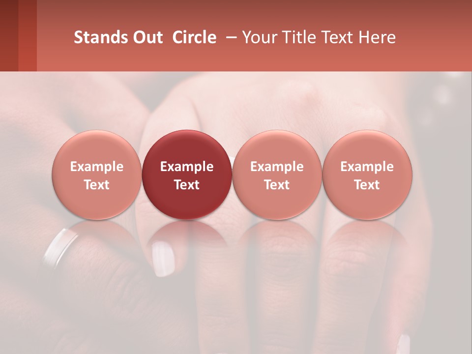 Two People Holding Hands With Wedding Rings On Their Fingers PowerPoint Template