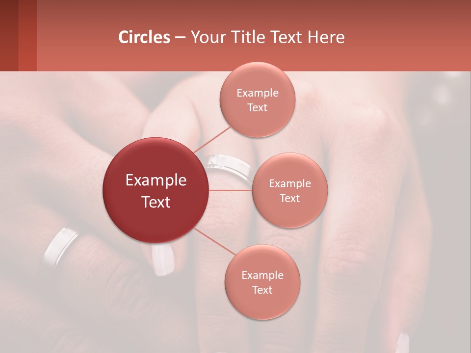 Two People Holding Hands With Wedding Rings On Their Fingers PowerPoint Template