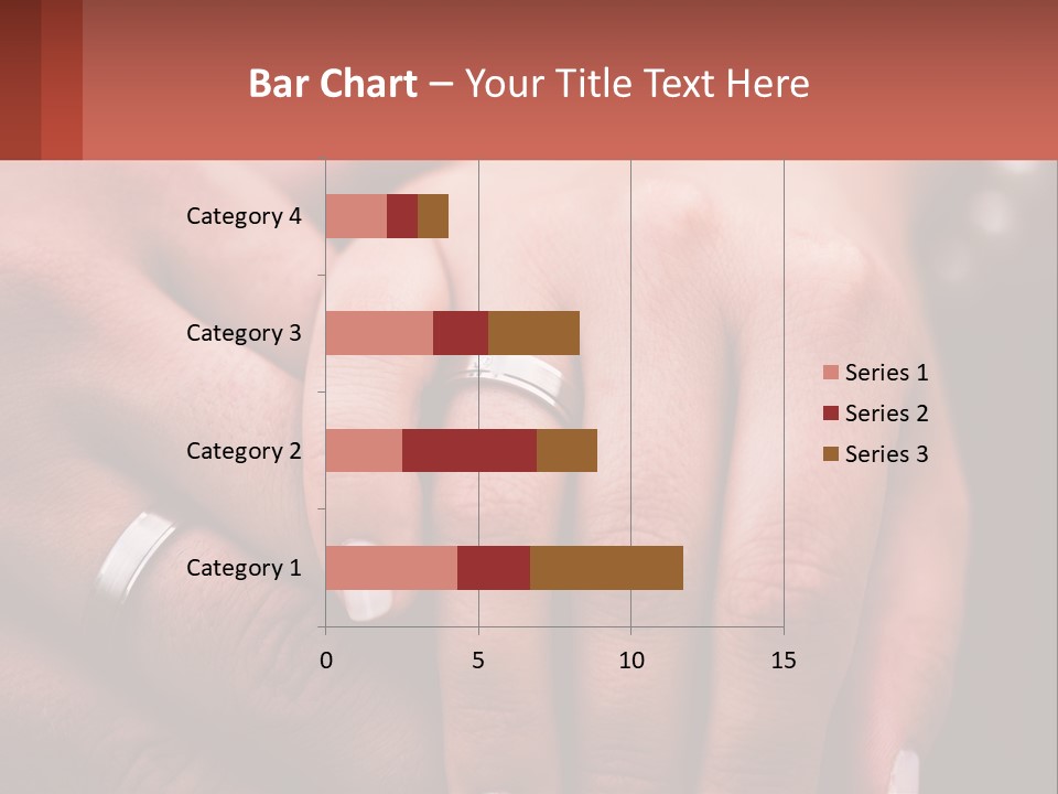 Two People Holding Hands With Wedding Rings On Their Fingers PowerPoint Template